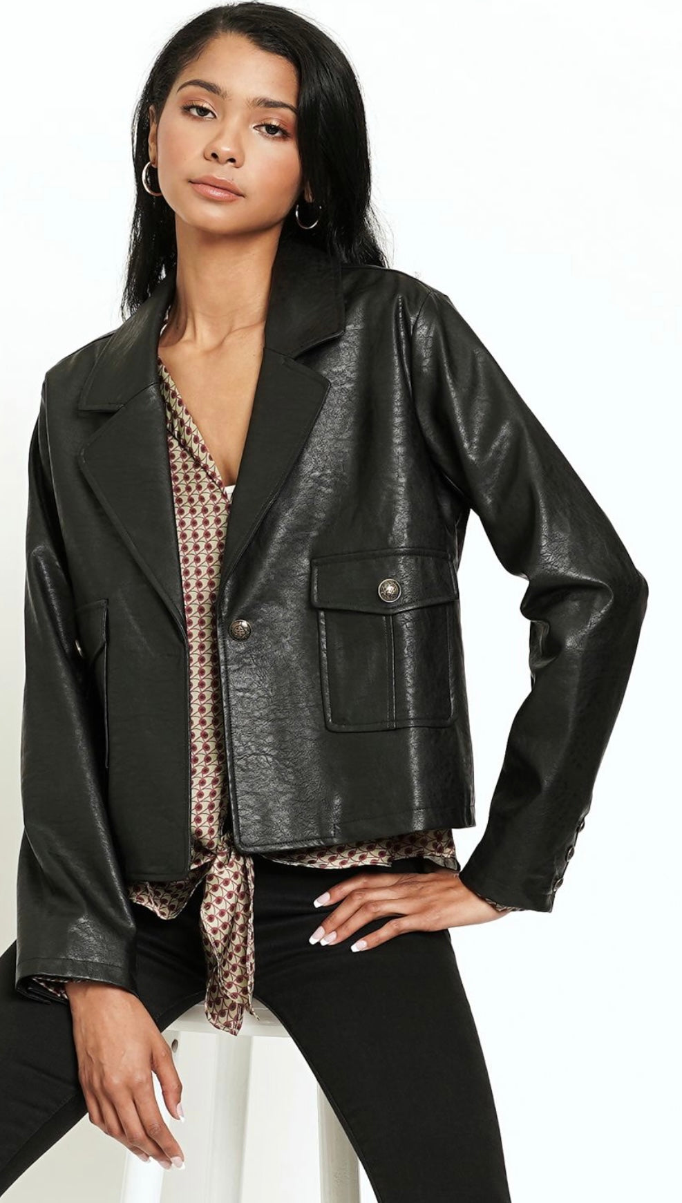 Faux Leather Jacket