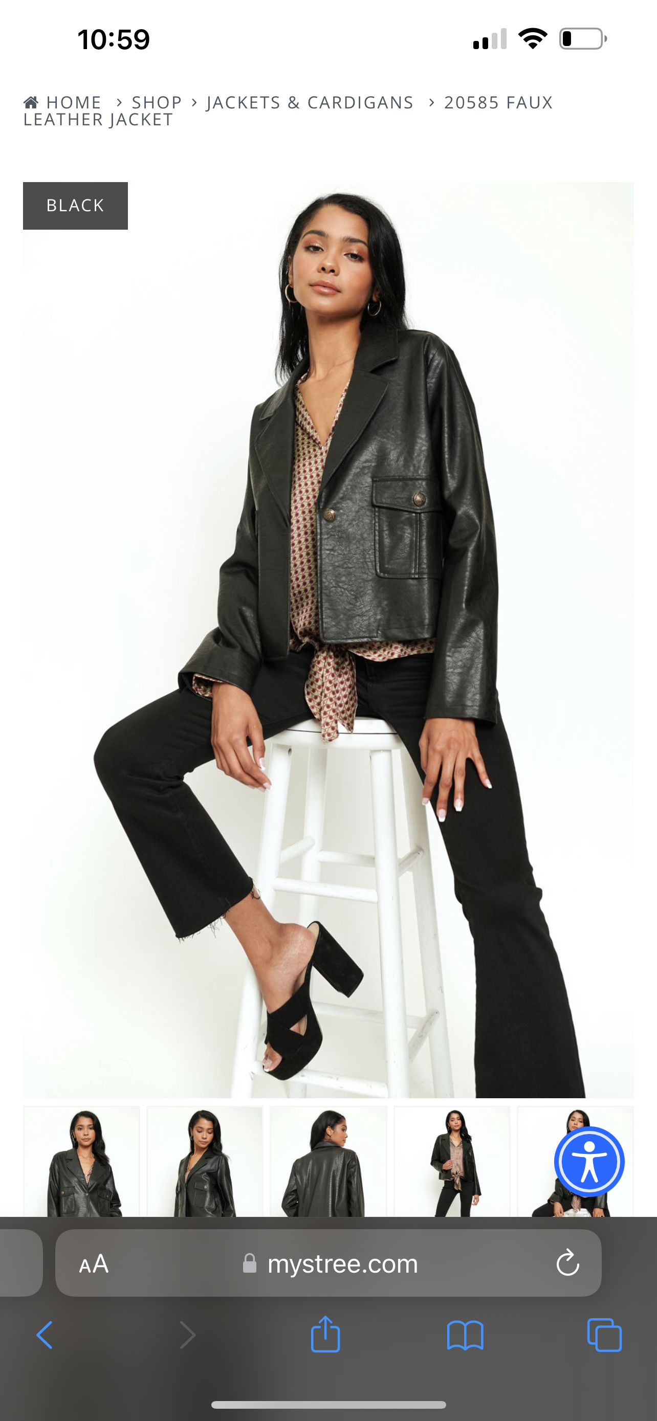 Faux Leather Short Jacket