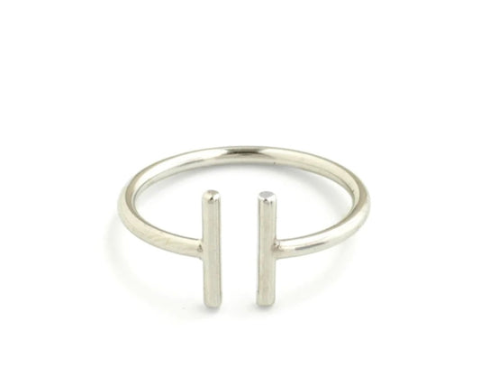 Simple Double Bar Adjustable Ring