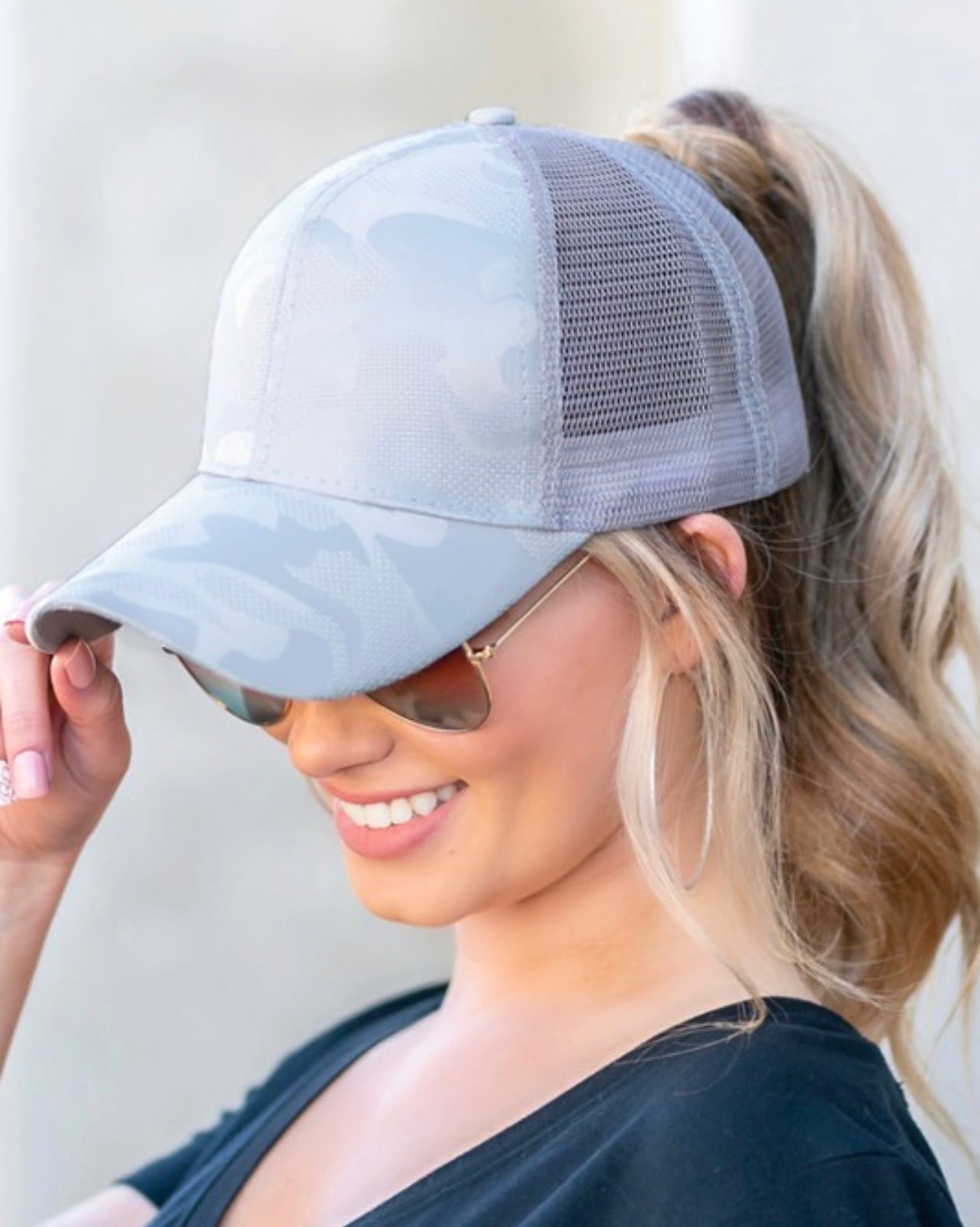 Camo Ponytail Hat